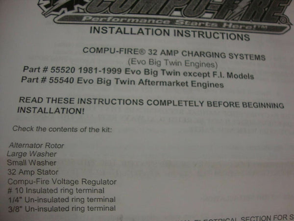 For Big Dog Motorcycles COMPU-FIRE 32amp charging system all 2001-2011 MODELS EVO BT - bigdogpartskingpin.com