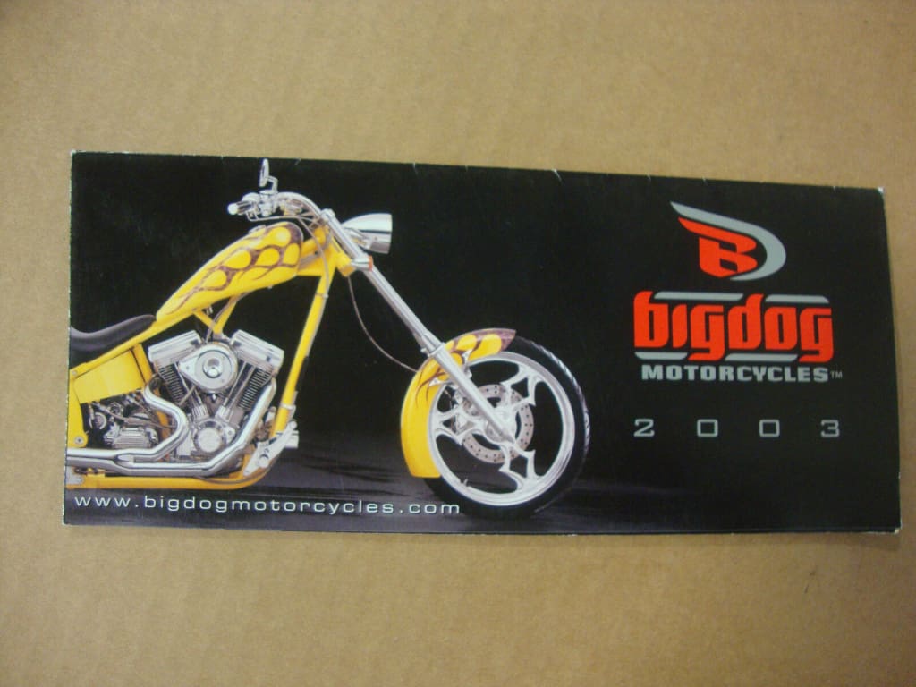 BIG DOG MOTORCYCLES SMALL 2003 SALES BROCHURE ALL 2003 MODELS CHOPPER