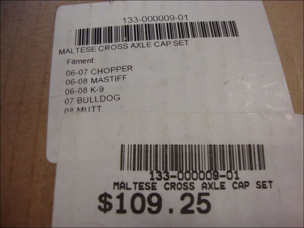 BIG DOG CHROME MALTESE CROSS AXLE CAPS 06-10 K-9 07-10 