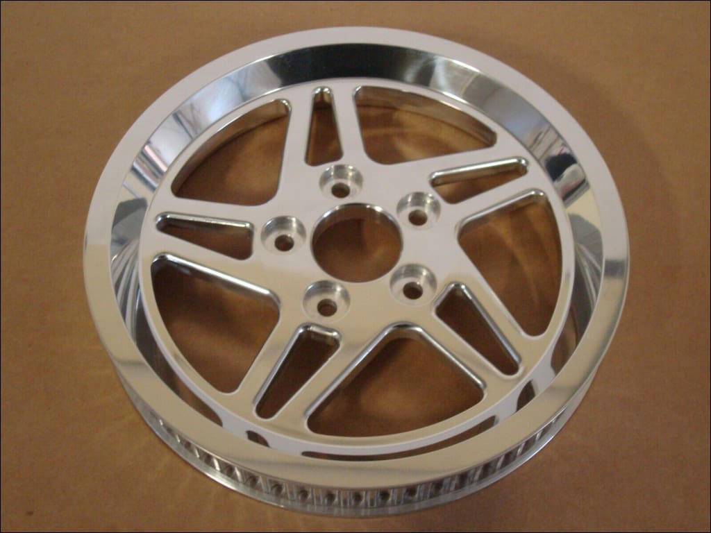 Big Dog Motorcycles REAR DRIVE PULLEY 65th polished 2001 VINTAGE SPORT