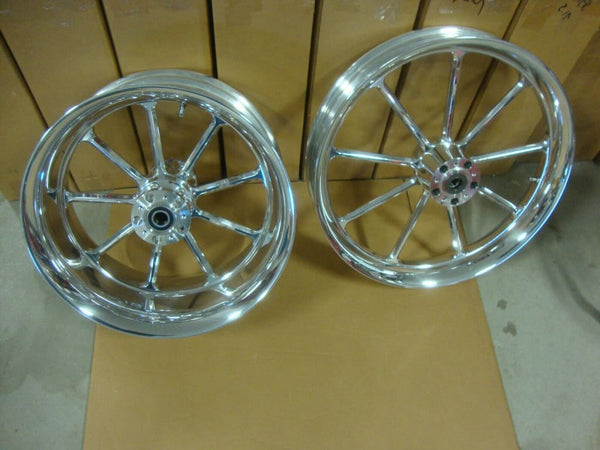 2014 BILLET WHEEL SET 18 X 8.5 & 21 X 3.5 FITS BIG DOG 