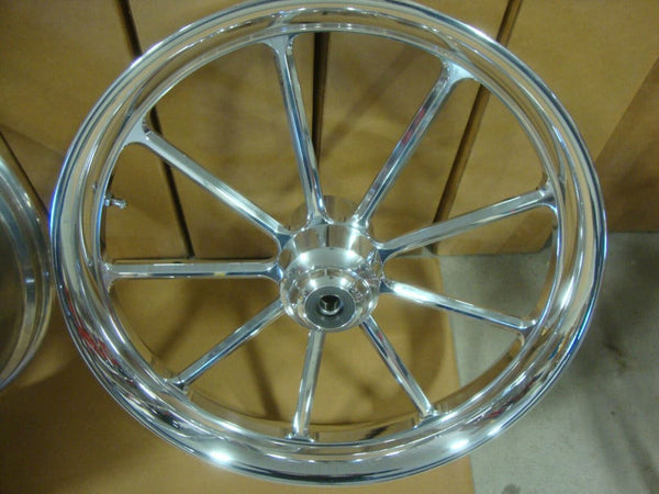 2014 BILLET WHEEL SET 18 X 8.5 & 21 X 3.5 FITS BIG DOG 