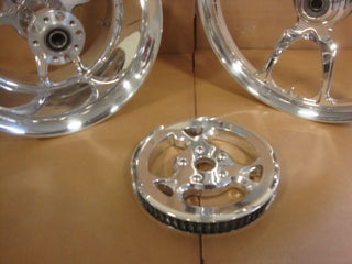 BIG DOG 08-10 RIDGEBACK POLISHED BILLET WHEEL SET 17 X 12 & 