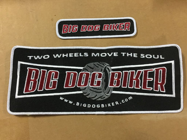 BIG DOG BIKER FORUM PATCH SET EMBROIDERED LOGO JACKET HAT 