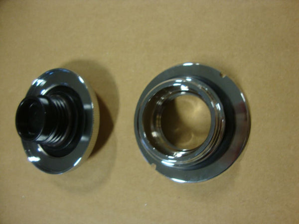 FOR BIG DOG CHROME LEFT GAS CAP W/ PAINT SAVER EARLY MASTIFF