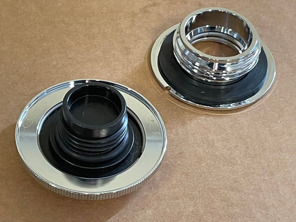 FOR BIG DOG CHROME LEFT GAS CAP w/ PAINT SAVER EARLY MASTIFF