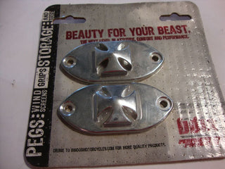 BIG DOG CHROME MALTESE CROSS AXLE CAPS 06-10 K-9 07-10 