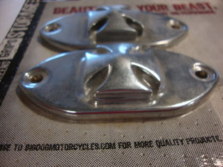 BIG DOG CHROME MALTESE CROSS AXLE CAPS 06-10 K-9 07-10 