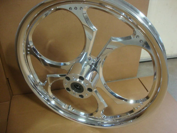 FOR BIG DOG MOTORCYCLES ’08 K-9 POLISHED BILLET WHEEL SET 18