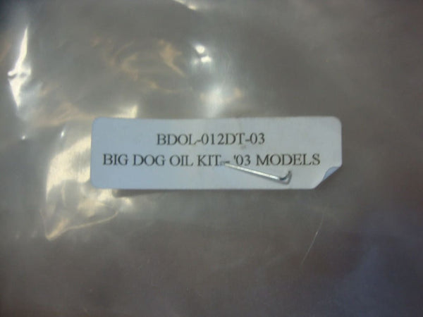 BIG DOG MOTORCYCLES 2003 models OIL LINE KIT 2 LINES W/ HDW 