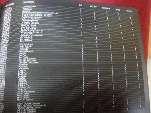 BIG DOG MOTORCYCLES 2008 ACCESSORY SALES BROCHURE 17 pgs ALL