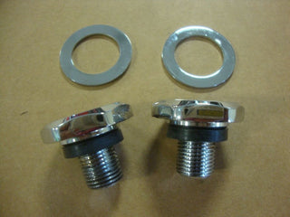FOR BIG DOG MOTORCYCLES 41MM CHROME FORK TUBE CAP SET W/ 
