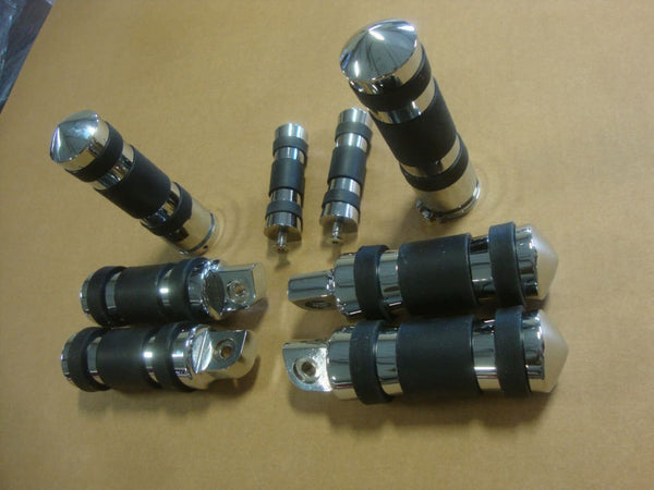 FOR BIG DOG MOTORCYCLES BANDED FOOT PEG SET 2004-UP FULL SET