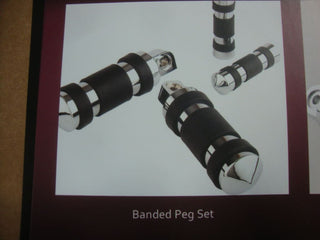 FOR BIG DOG MOTORCYCLES BANDED FOOT PEG SET 2004-UP FULL SET
