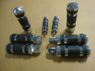 FOR BIG DOG MOTORCYCLES BANDED FOOT PEG SET 2004-UP FULL SET