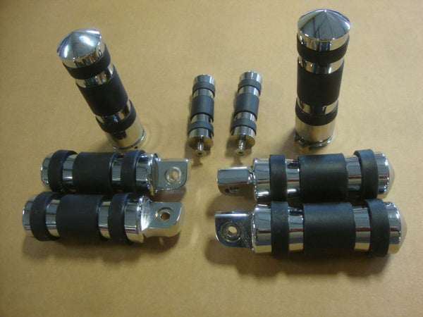 FOR BIG DOG MOTORCYCLES BANDED FOOT PEG SET 2004-UP FULL SET