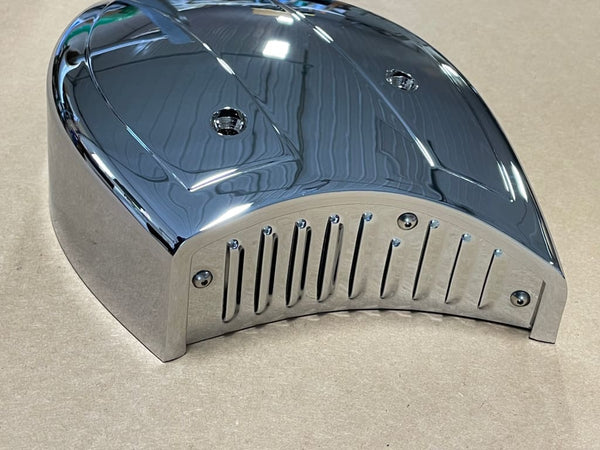 FOR BIG DOG MOTORCYCLES CHROME AIR CLEANER COVER w/ LOUVERED