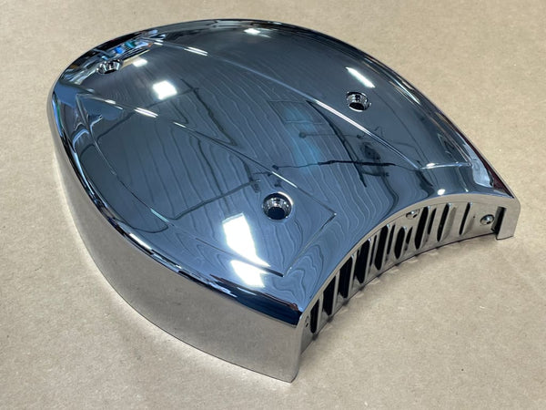FOR BIG DOG MOTORCYCLES CHROME AIR CLEANER COVER w/ LOUVERED