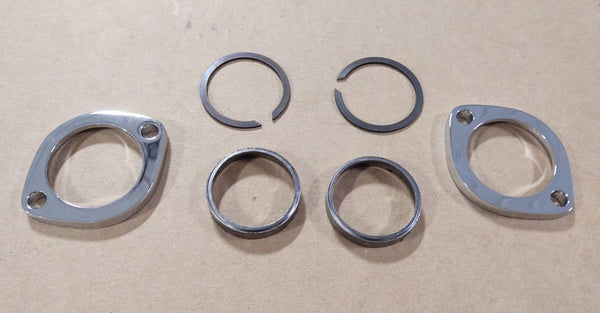 FOR BIG DOG MOTORCYCLES CHROME EXHAUST FLANGE & GASKET SET 