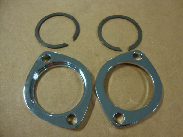 FOR BIG DOG MOTORCYCLES CHROME EXHAUST FLANGE SET TWIN CAM 