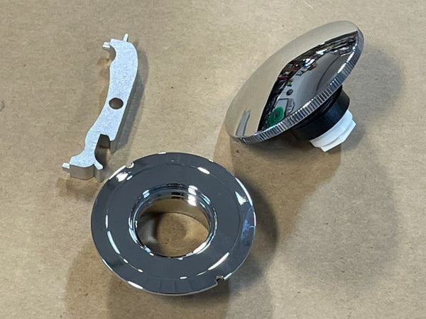 FOR BIG DOG CHROME GAS CAP w/ PAINT SAVER & TOOL for EARLY