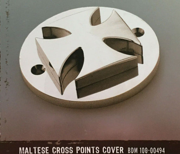 BIG DOG MOTORCYCLES CHROME MALTESE CROSS POINTS COVER