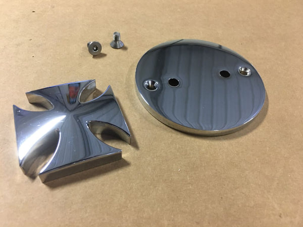 BIG DOG MOTORCYCLES CHROME MALTESE CROSS POINTS COVER FOR 