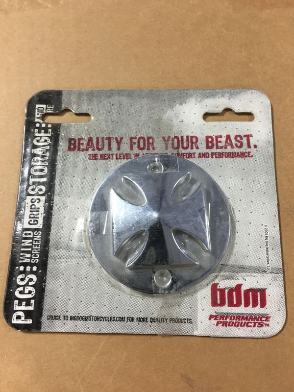 BIG DOG MOTORCYCLES CHROME MALTESE CROSS POINTS COVER FOR 