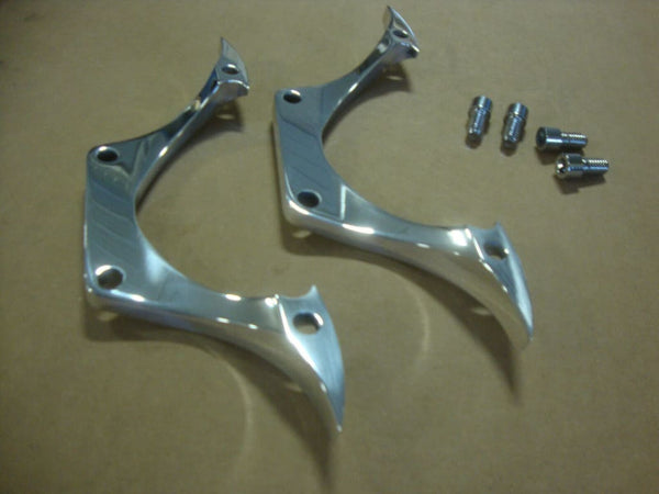 FOR BIG DOG K-9 FRONT FENDER BRACKETS POLISHED BILLET RIDGEBACK K-9 W/ STEEL FENDER - bigdogpartskingpin.com