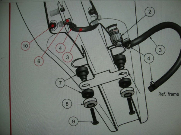 BIG DOG MOTORCYCLES GAS TANK MOUNT KIT SQUARE BACKBONE