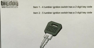 FOR BIG DOG MOTORCYCLES IGNITION SWITCH KEY BLANK 4T ALL 