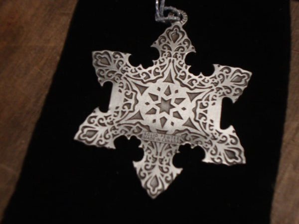 BIG DOG MOTORCYCLES OEM 2002 PEWTER SNOWFLAKE ORNAMENT 2