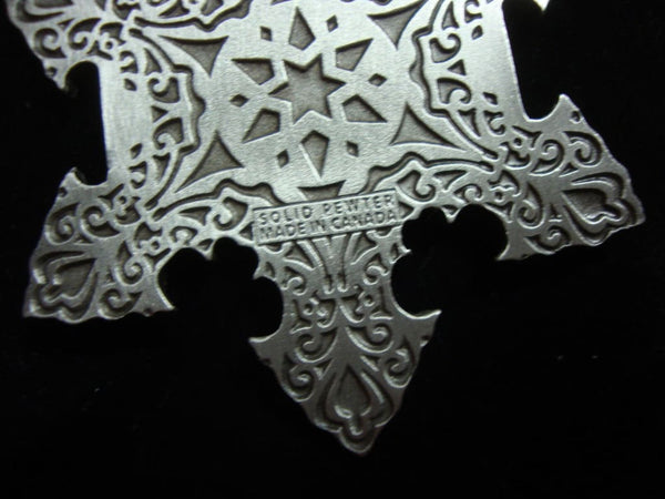 BIG DOG MOTORCYCLES OEM 2002 PEWTER SNOWFLAKE ORNAMENT 2