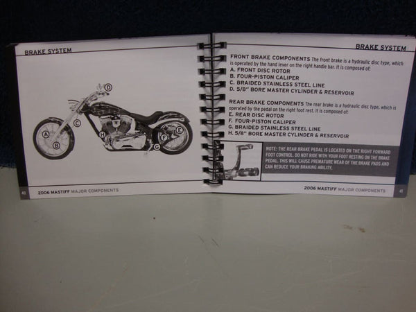 Copy of BIG DOG MOTORCYCLES OEM 2006 MASTIFF OWNERS MANUAL