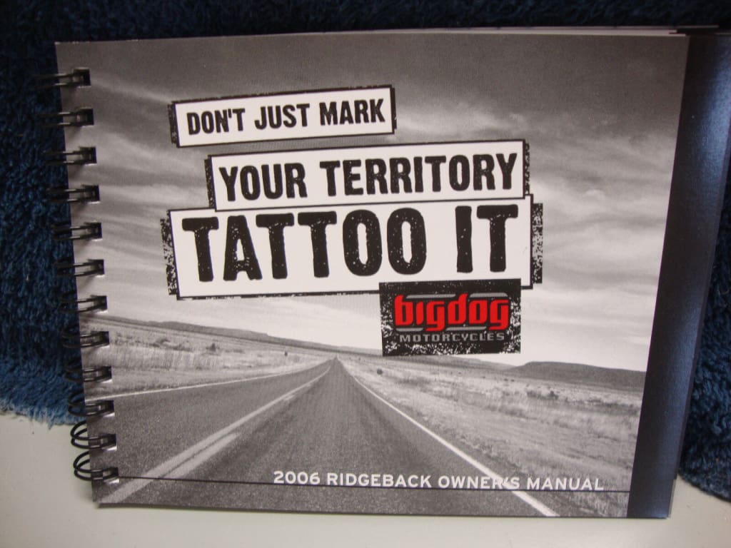 BIG DOG MOTORCYCLES OEM 2006 RIDGEBACK OWNERS MANUAL BOOKLET 4 SECTION ...