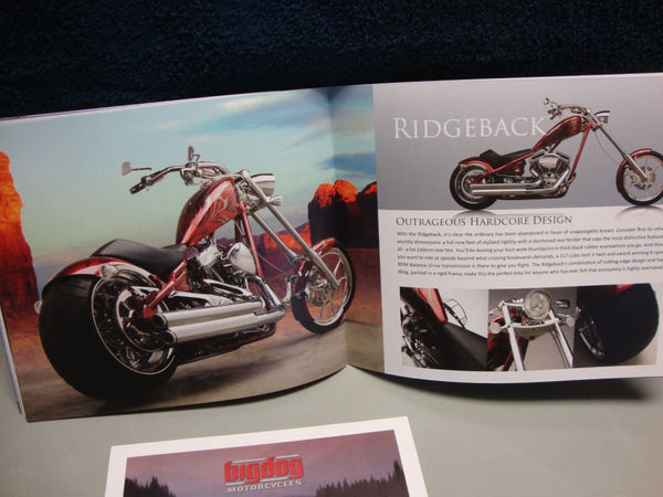 BIG DOG MOTORCYCLES OEM 2009 15 yr SALES BROCHURE ALL 2009