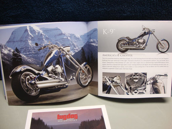 BIG DOG MOTORCYCLES OEM 2009 15 yr SALES BROCHURE ALL 2009