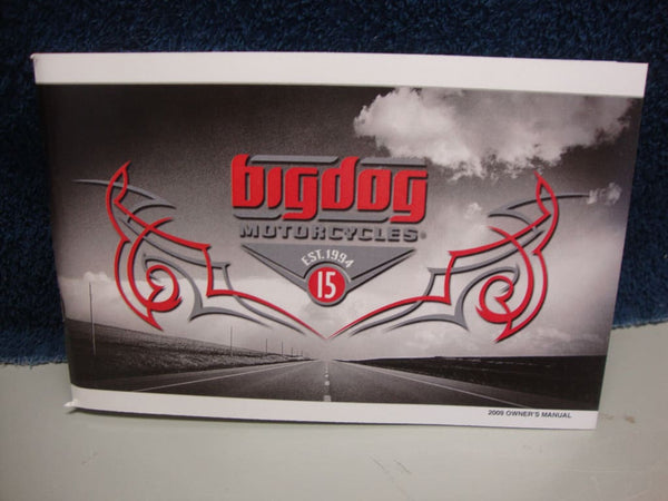 BIG DOG MOTORCYCLES OEM 2009 OWNERS MANUAL BOOKLET 4