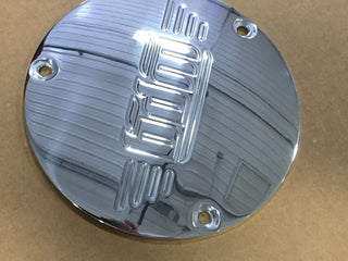 OEM BIG DOG MOTORCYCLES 3 HOLE DERBY COVER W/ BDM LOGO 