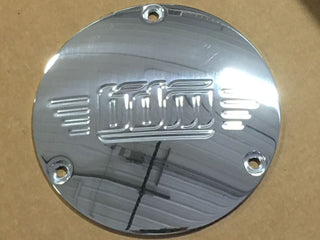 OEM BIG DOG MOTORCYCLES 3 HOLE DERBY COVER W/ BDM LOGO 