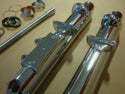 FOR BIG DOG CHROME FRONT LOWER LEG SLIDER SET FITS 2004-11 