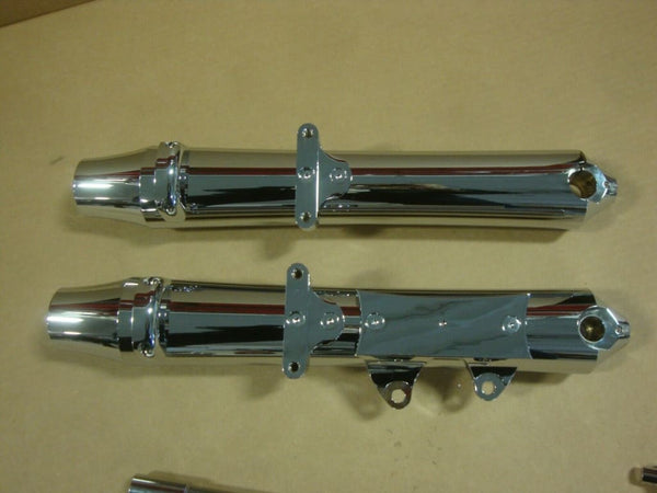 FOR BIG DOG CHROME FRONT LOWER LEG SLIDER SET FITS 2004-11 
