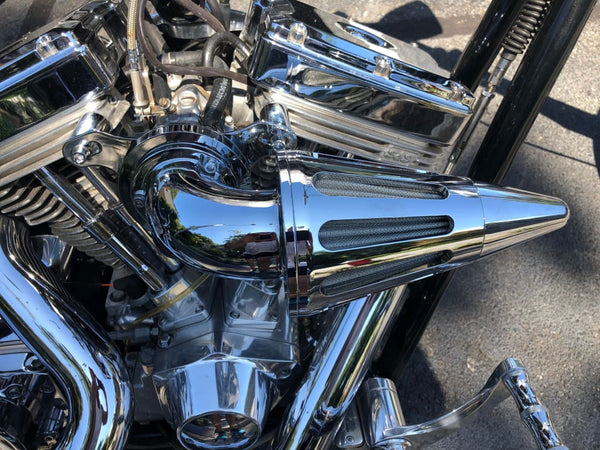 FOR BIG DOG MOTORCYCLES CHROME SPIKE AIR CLEANER W/ FILTER