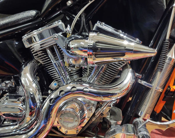 FOR BIG DOG MOTORCYCLES CHROME SPIKE AIR CLEANER W/ FILTER 