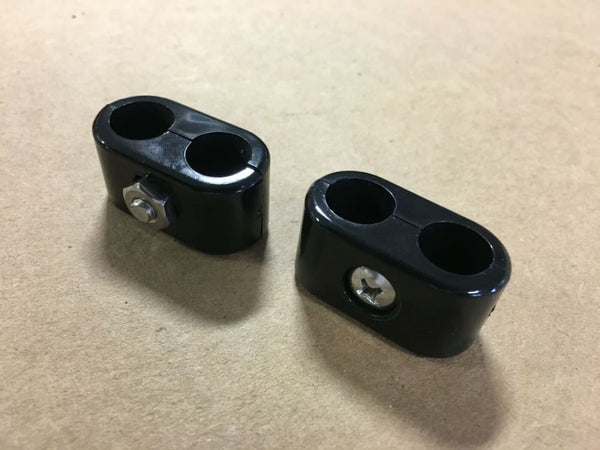 Big Dog Motorcycles double oil line clamp plastic all models 7/16