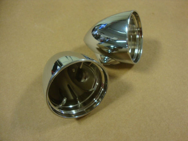 FOR BIG DOG MOTORCYCLES FRONT CHROME TURN SIGNAL HOUSING SET