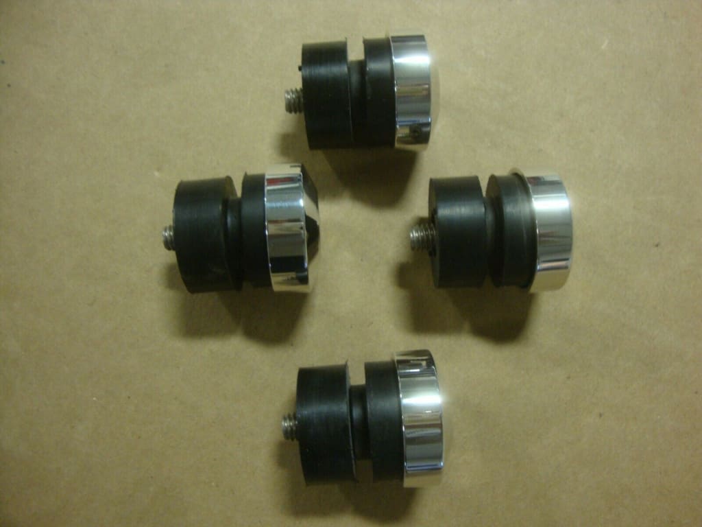 BIG DOG MOTORCYCLES OEM GAS TANK MOUNT SET 4 FUEL TANK FITS CHOPPER RI ...