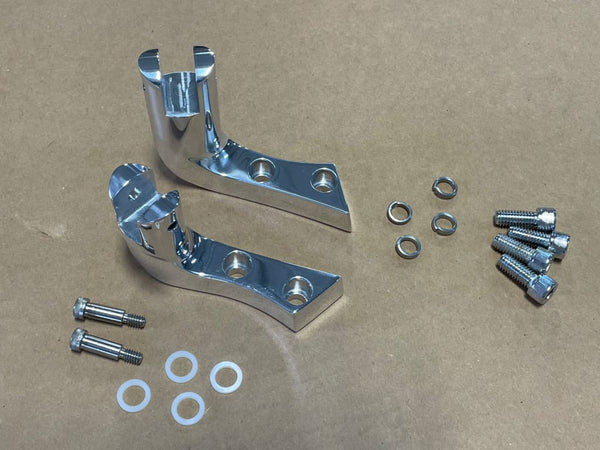 BIG DOG POLISHED PASSENGER PEG CLEVIS SET 2006-11 K-9