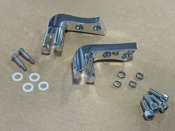 BIG DOG POLISHED PASSENGER PEG CLEVIS SET 2006-11 K-9