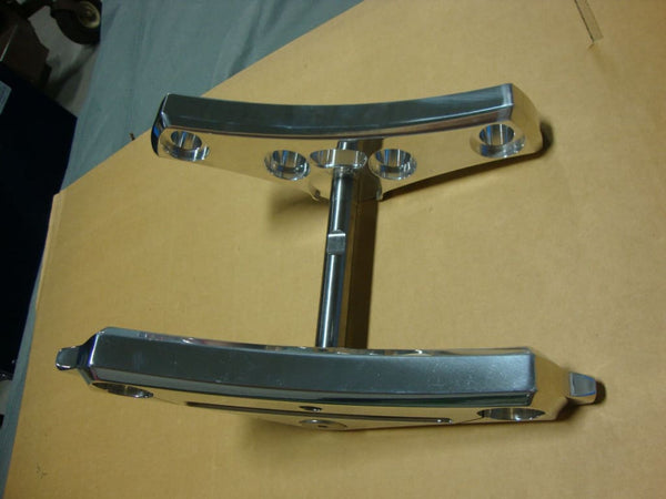 FOR BIG DOG POLISHED 3* RAKE TRIPLE TREE SET K-9 RIDGEBACK 